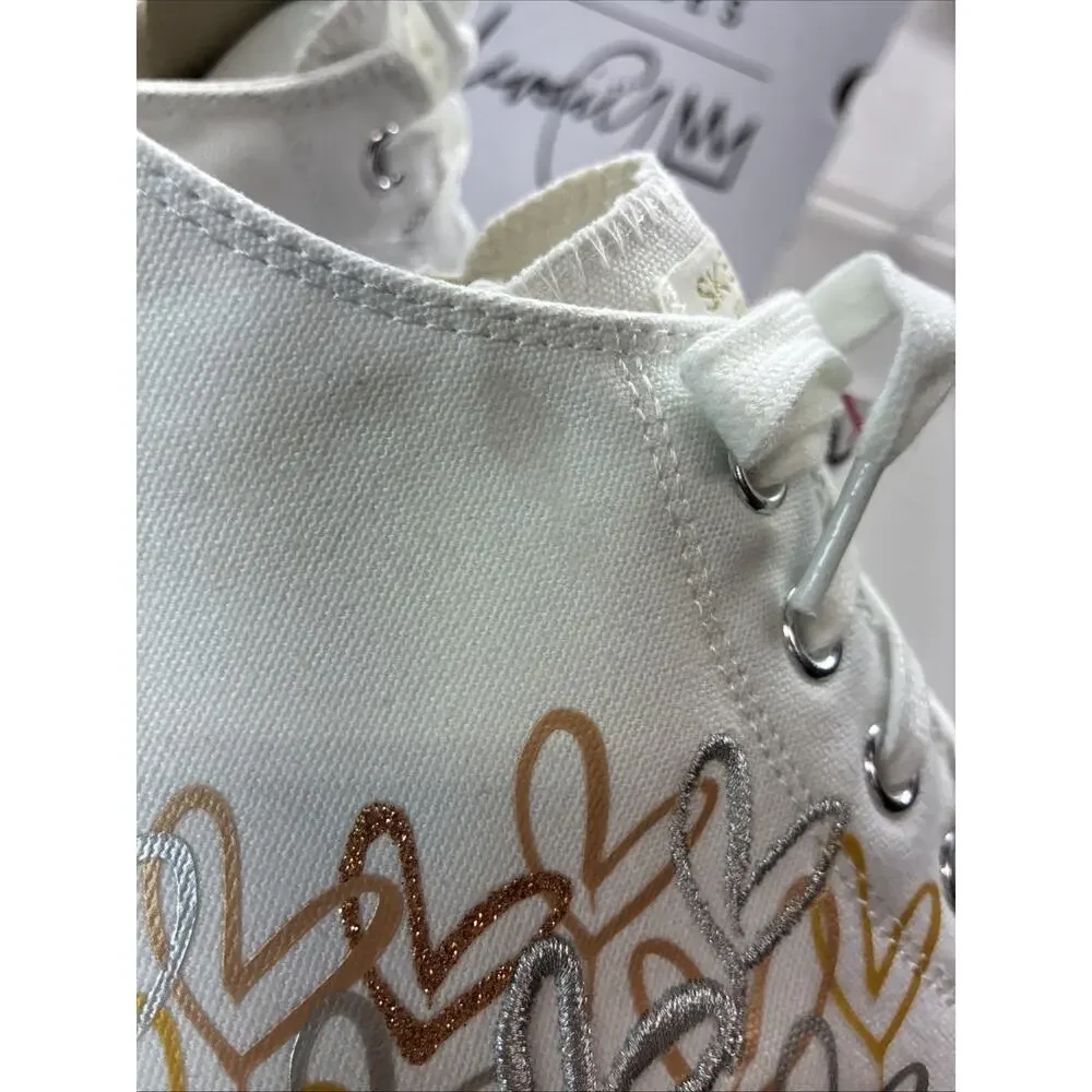 Skechers x James Goldcrown Women's 9.5 Cordova Classic Chic Love White Sneakers